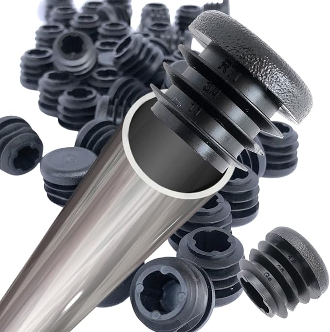 Plastic Pipe Clip - 8 PCS Black Round Plastic Blanking