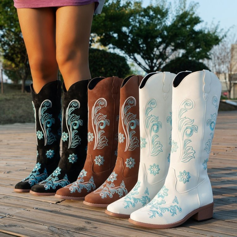 Pipe Bending Spring - Retro Women Boot Fashion Women Knight