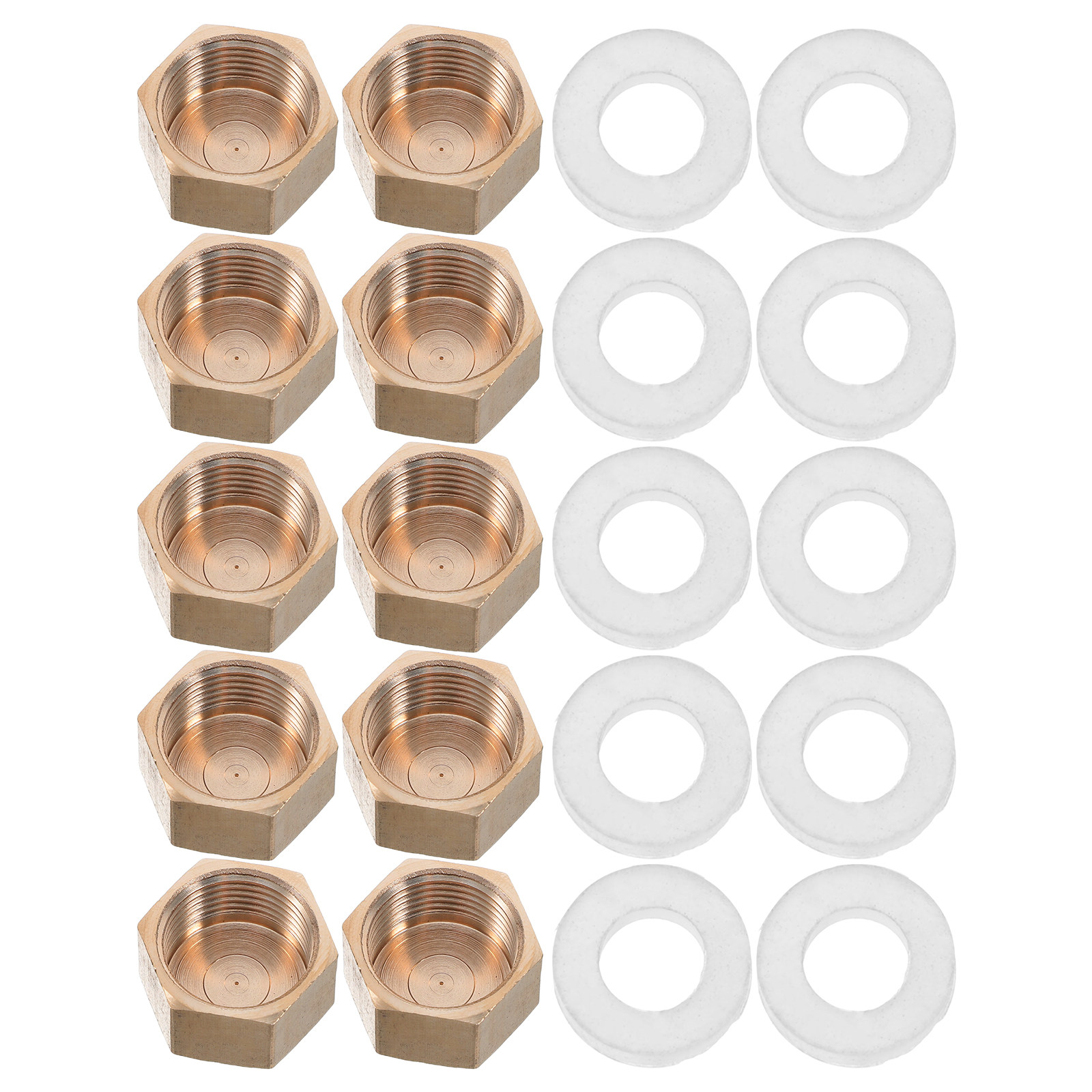 Compression Fitting Brass - 10 Pcs Compression Pipe Cap Brass