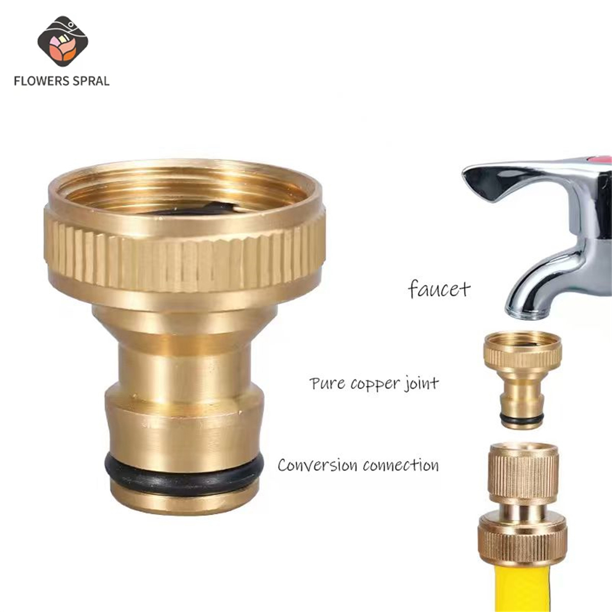 Compression Fitting Brass - 3/4 inch Threaded Garden Water Pipe