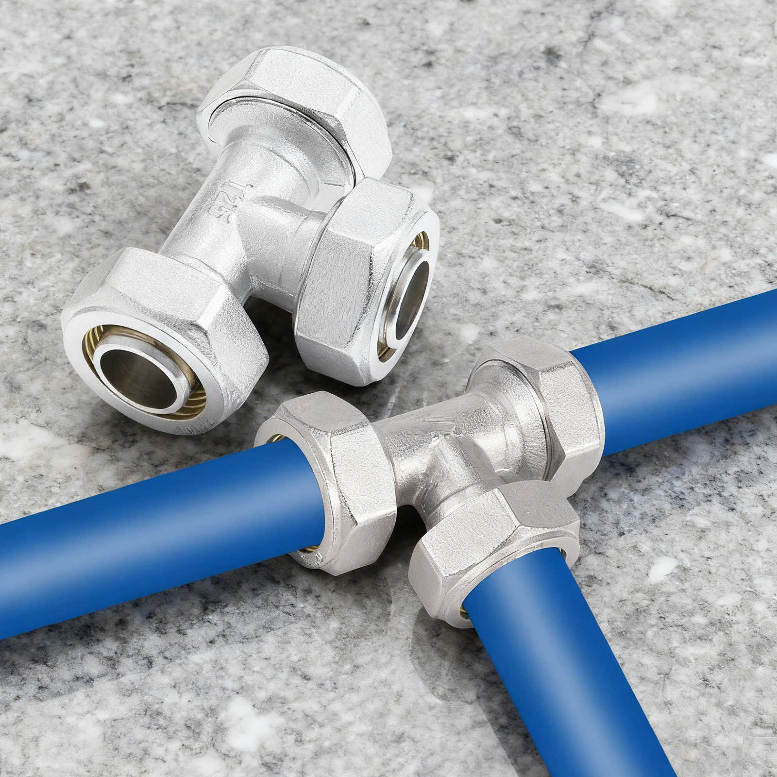 Compression Fitting Brass - 2Pcs 3/4’’ Tee Air Line Fittings