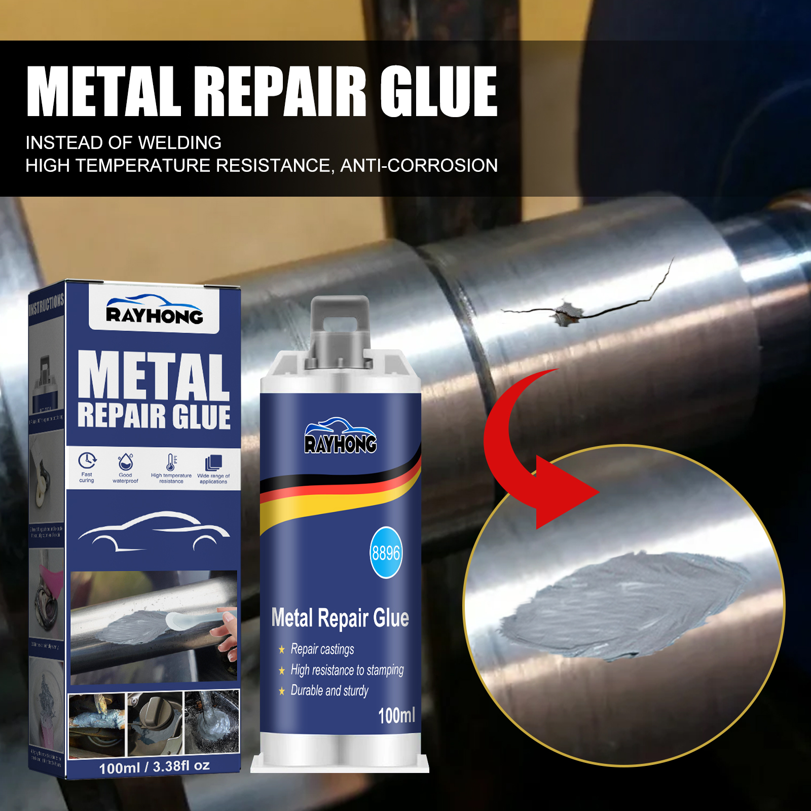 Solvent Weld Cement - 100ml Industrial Metal AB Casting Glue