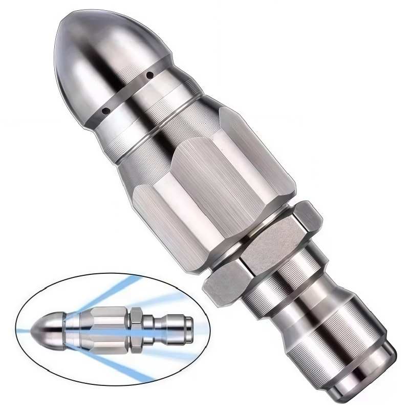 Drain Pipe Clip - Waterjet High-Pressure Nozzle for Cleaning Sewers