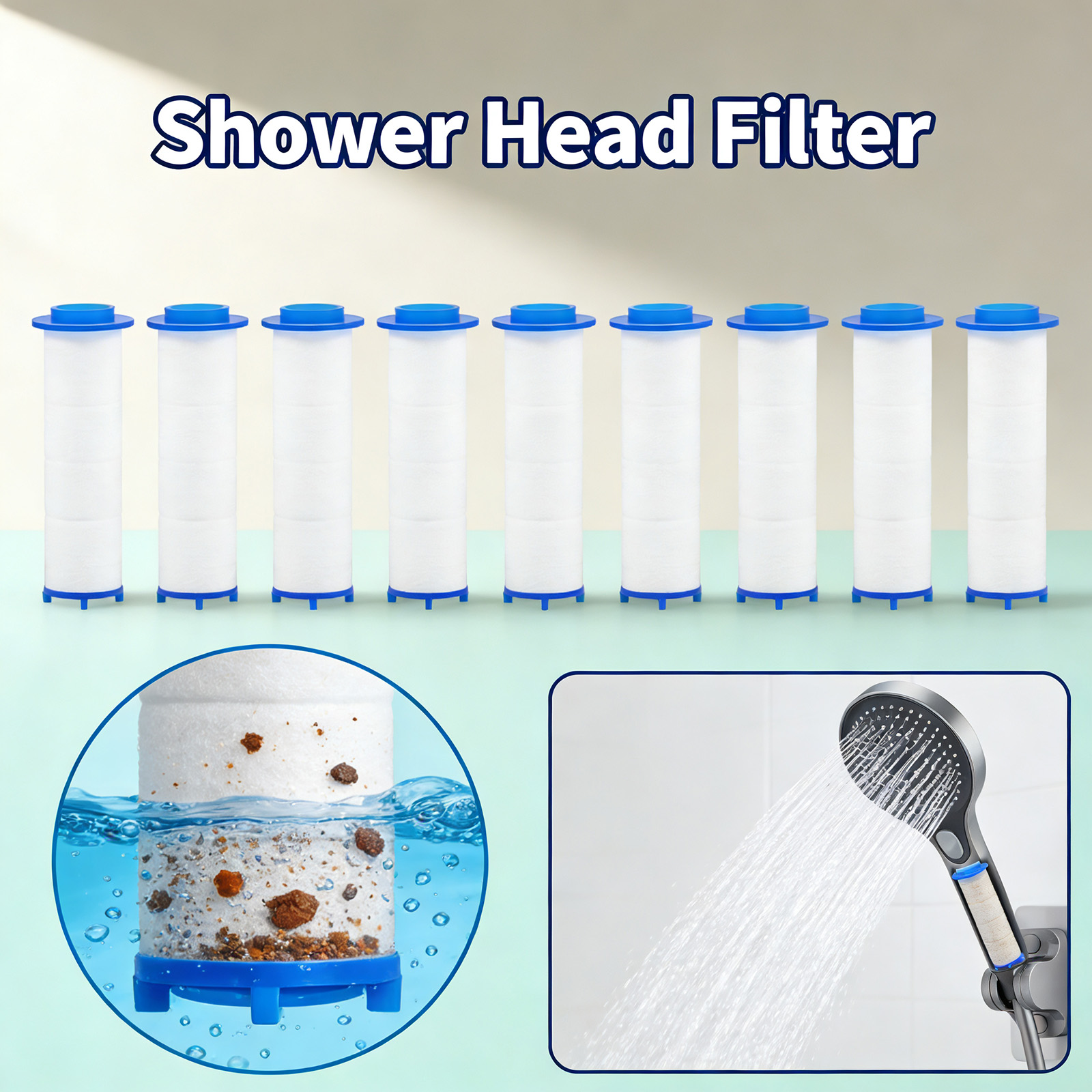 Shower Valve Cartridge - 20Pcs Replacement Shower Filter Cartridge shower