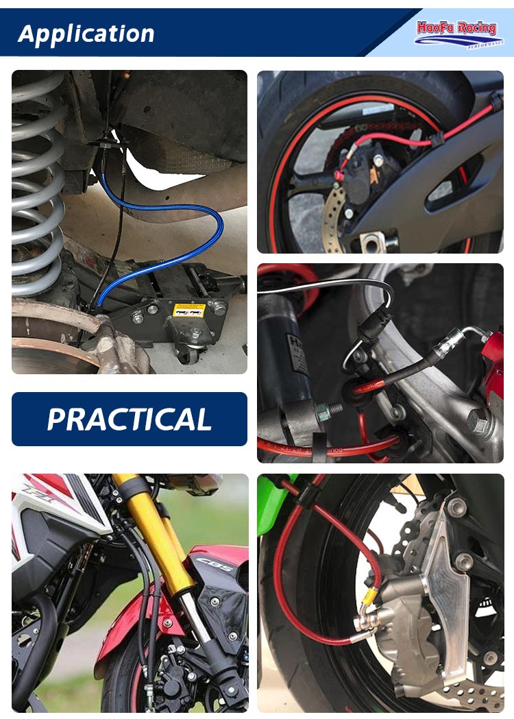 AN3 Motorcycle PTFE Brake Line - Flexible Hose Braided review and price
