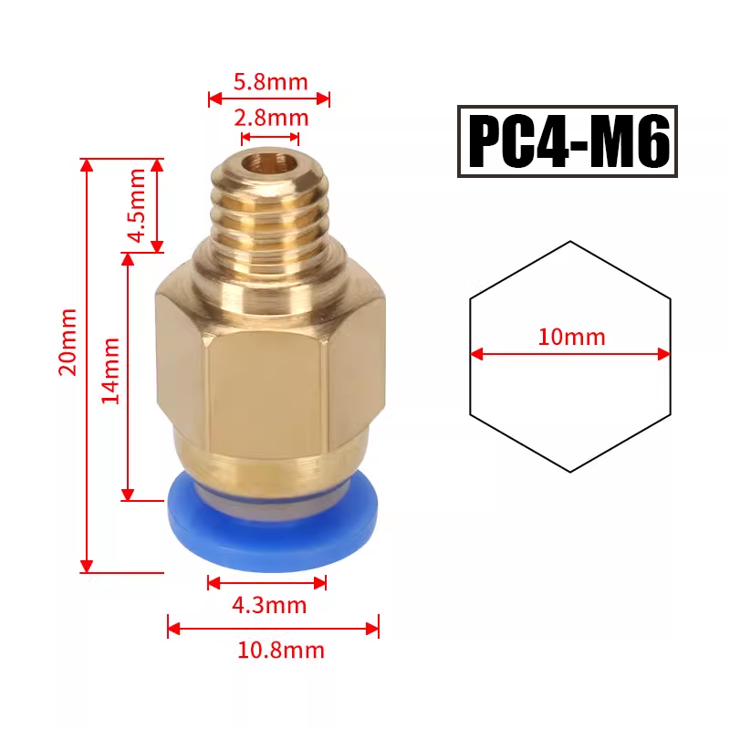 10pcs/lot PC4-M10 Pneumatic Co - Ptfe Tape Thread review and price