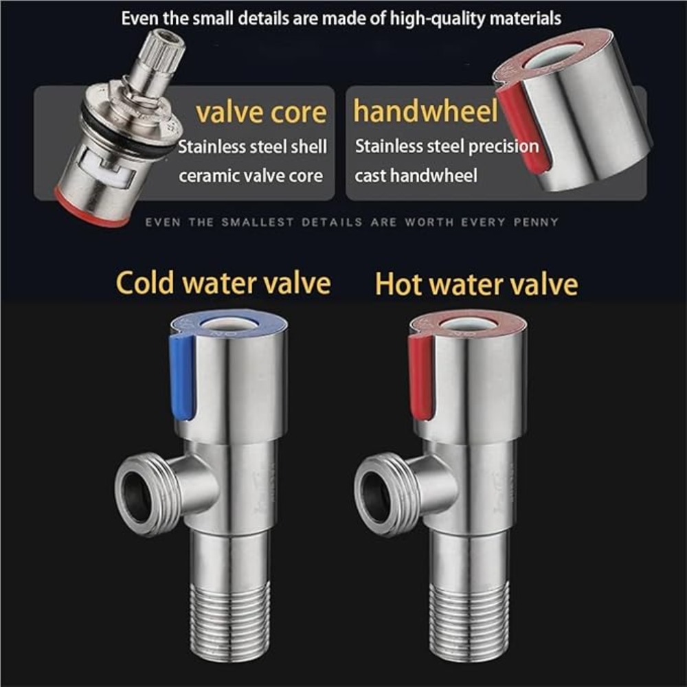 Stainless Steel Hot Cold Inlet - Toilet Fill Valve review and price