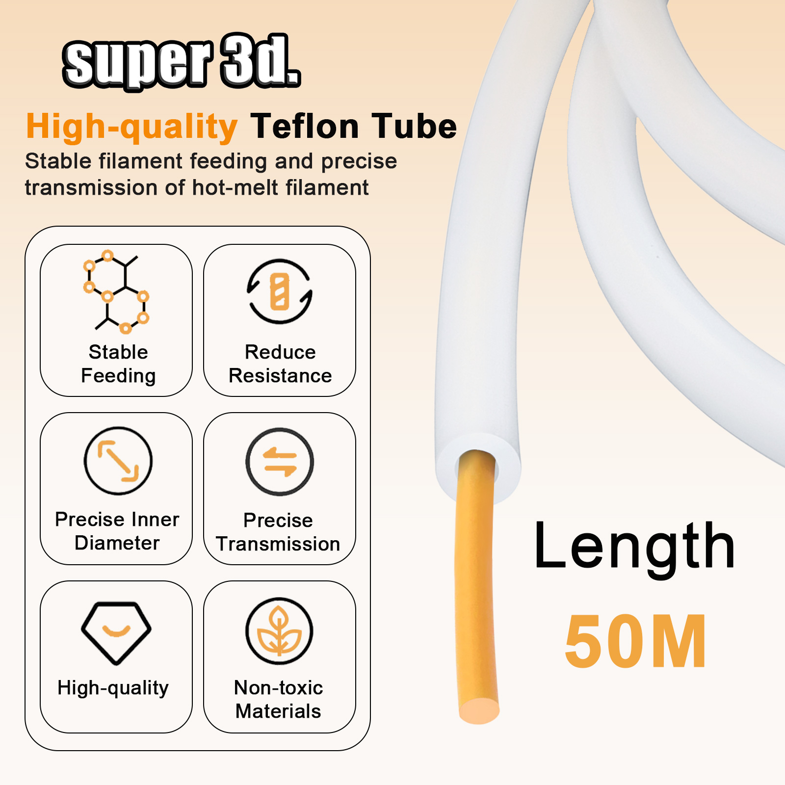 1/2/50M Bambu Lab PTFE Tube ID - Ptfe Tape Thread review and price
