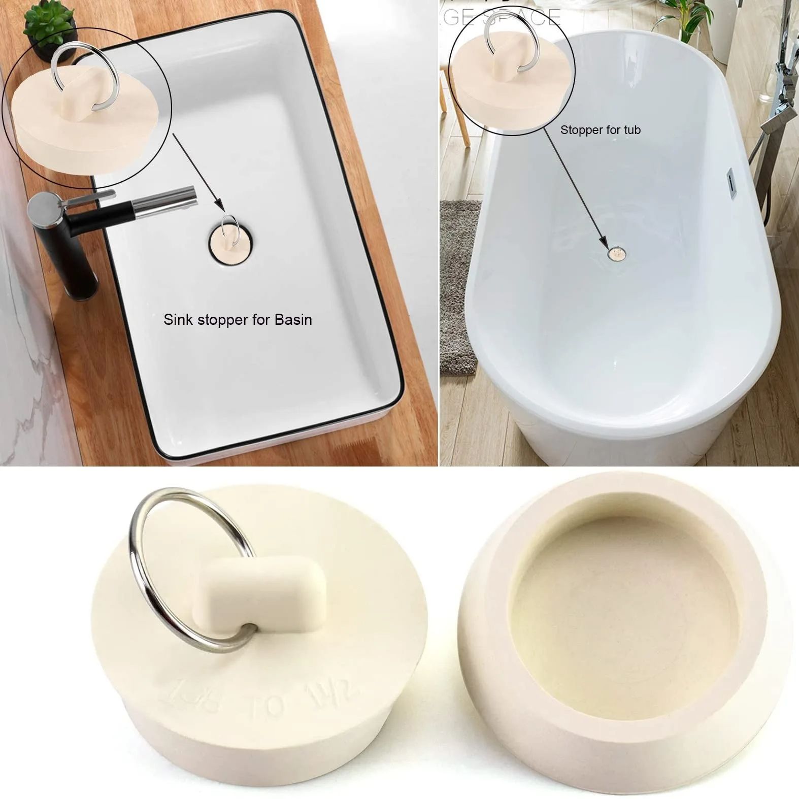 1pcs Rubber Round Tub Stopper  - Drain Pipe Clip review and price