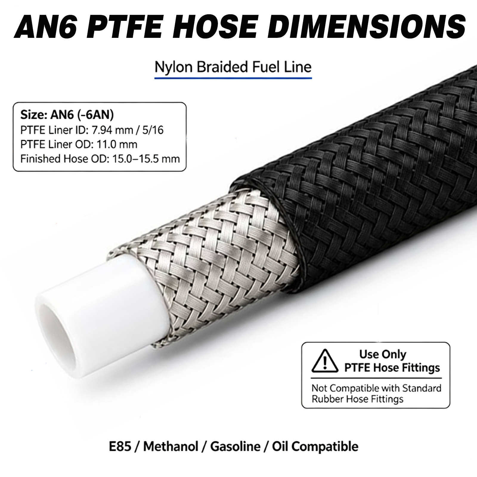 AN3 AN4 AN6 AN8 AN10 1M/2M/3M/ - Ptfe Tape Thread review and price