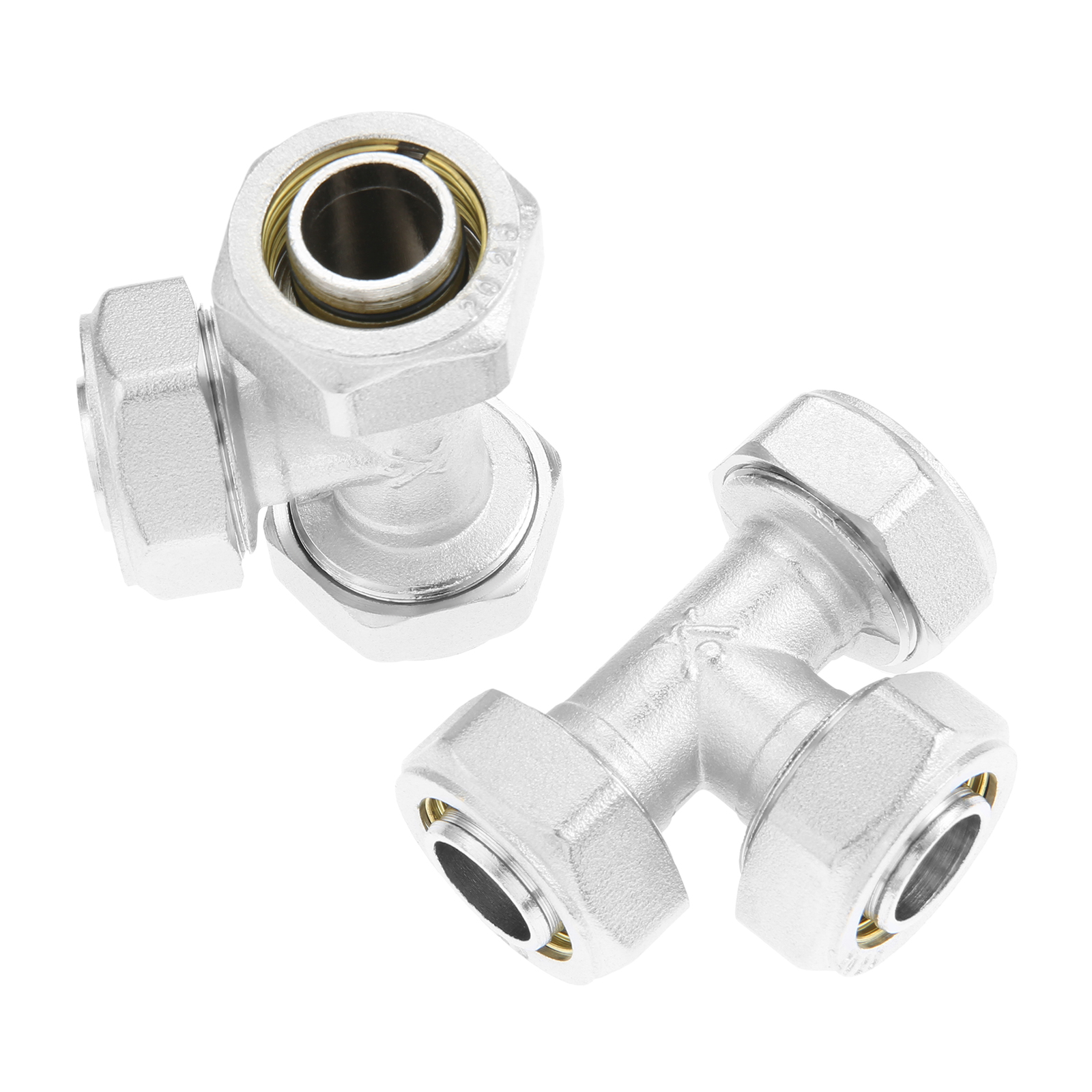 2Pcs 3/4’’ Tee Air Line Fittin - Compression Fitting Brass review and price