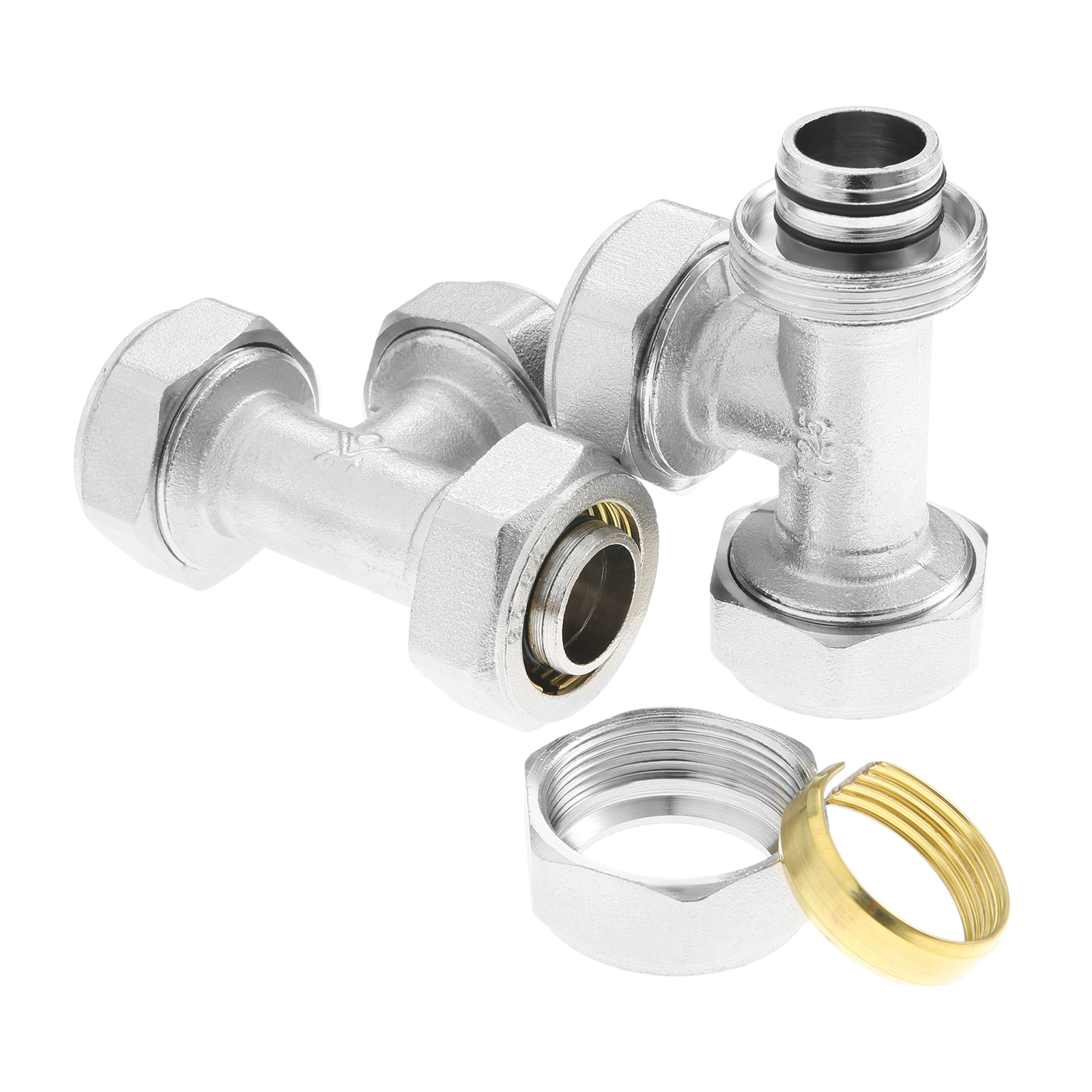 2Pcs 3/4’’ Tee Air Line Fittin - Compression Fitting Brass review and price