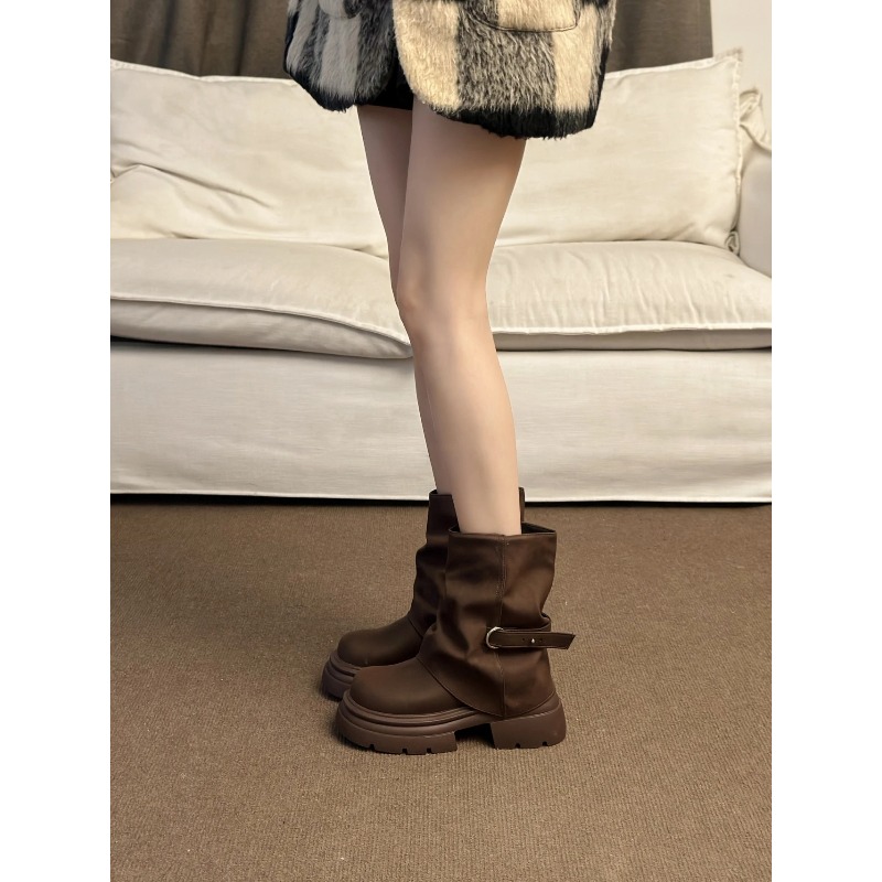 Women's Thick Bottom Boots Bri - Pipe Bending Spring review and price