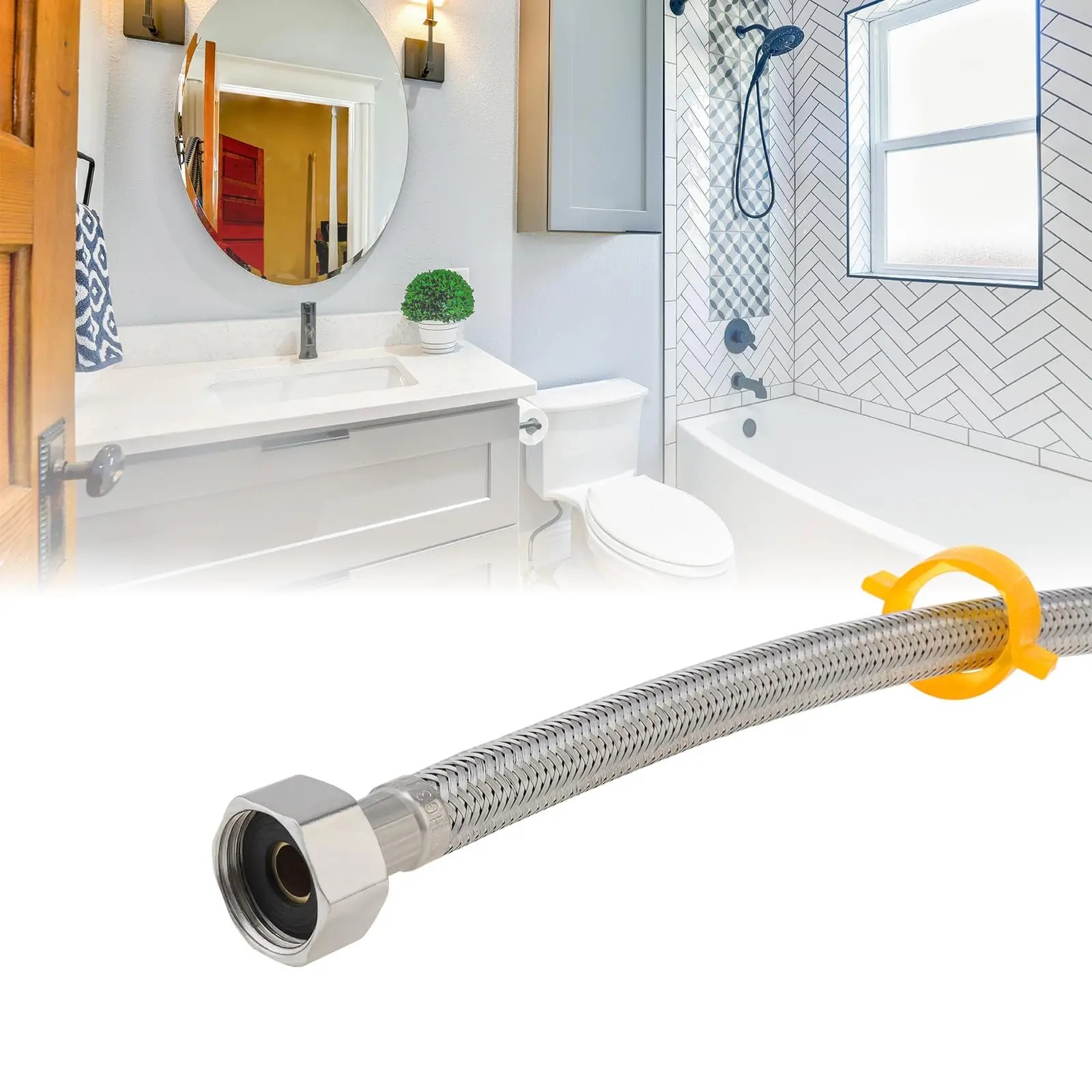 30/50cm 1/2 Inch Stainless Ste - Flexible Hose Braided review and price