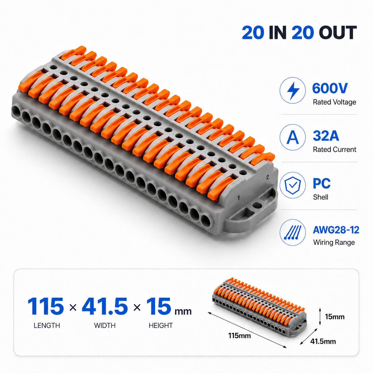 Wire Connectors 2-30 Pins Fast - Push Fit Connector review and price