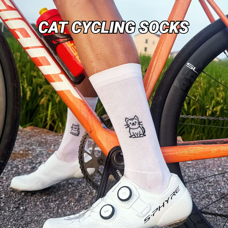 Cat Pattern Cycling Socks Spri - Pipe Bending Spring review and price